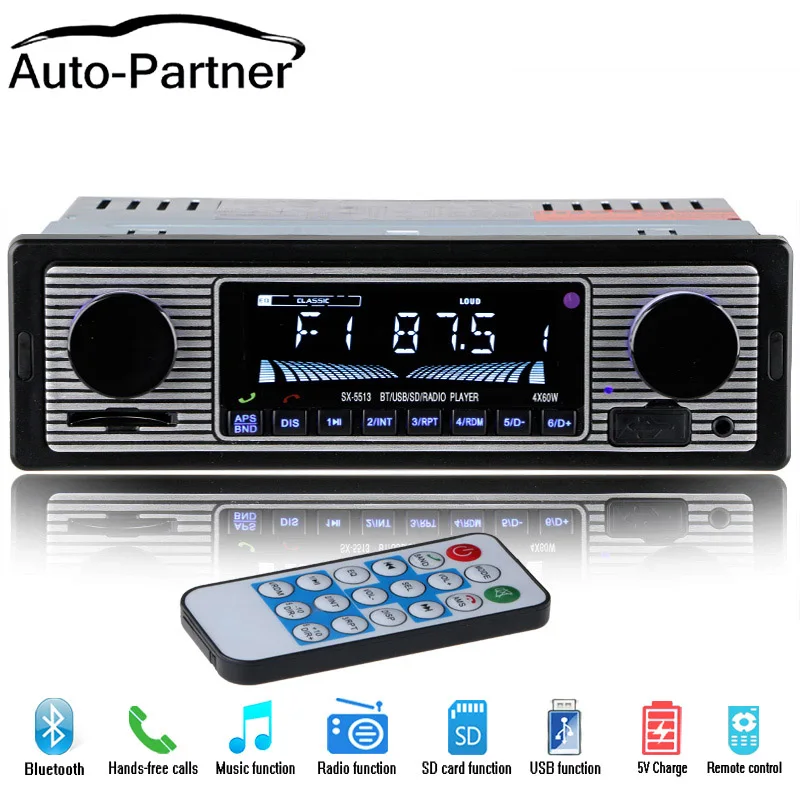Автомагнитола 12 В Bluetooth стерео FM MP3 USB SD AUX аудио 1 DIN|radio para carro|oto teypleriautoradio din |