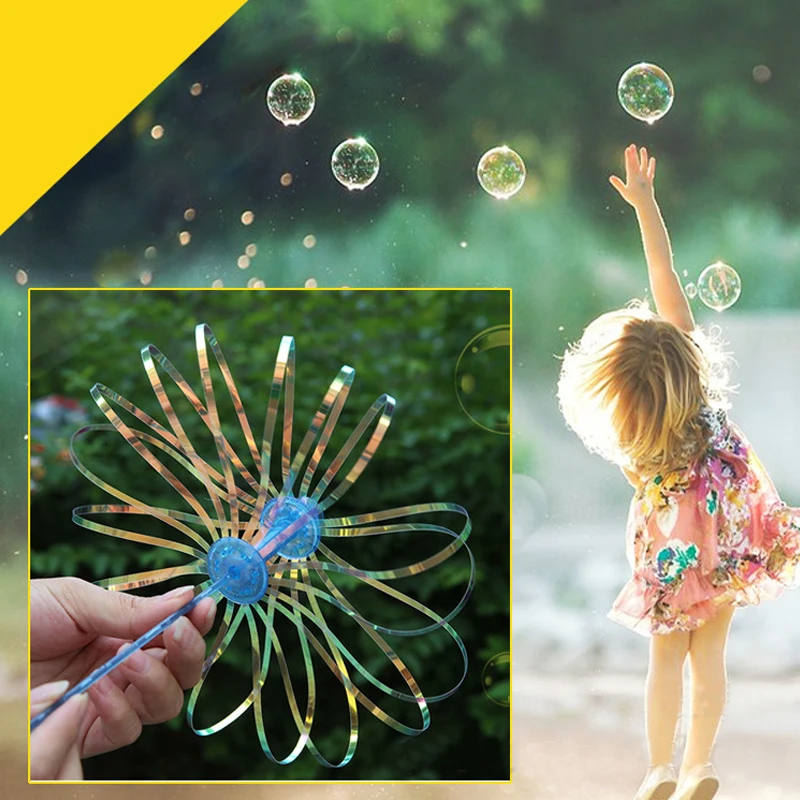 

1Pcs Funny Popular Soap Bubble Colorful Shook Stick Blowing Bubble Play Outdoor Activety Wands Toys Amused for Children