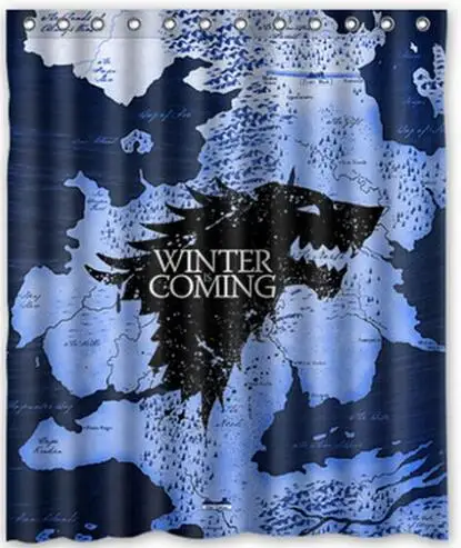 

Customized Game Of Thrones Winter Is Coming Shower Curtain Waterproof Bathroom Fabric 180x180cm Shower Curtain For Bathroom