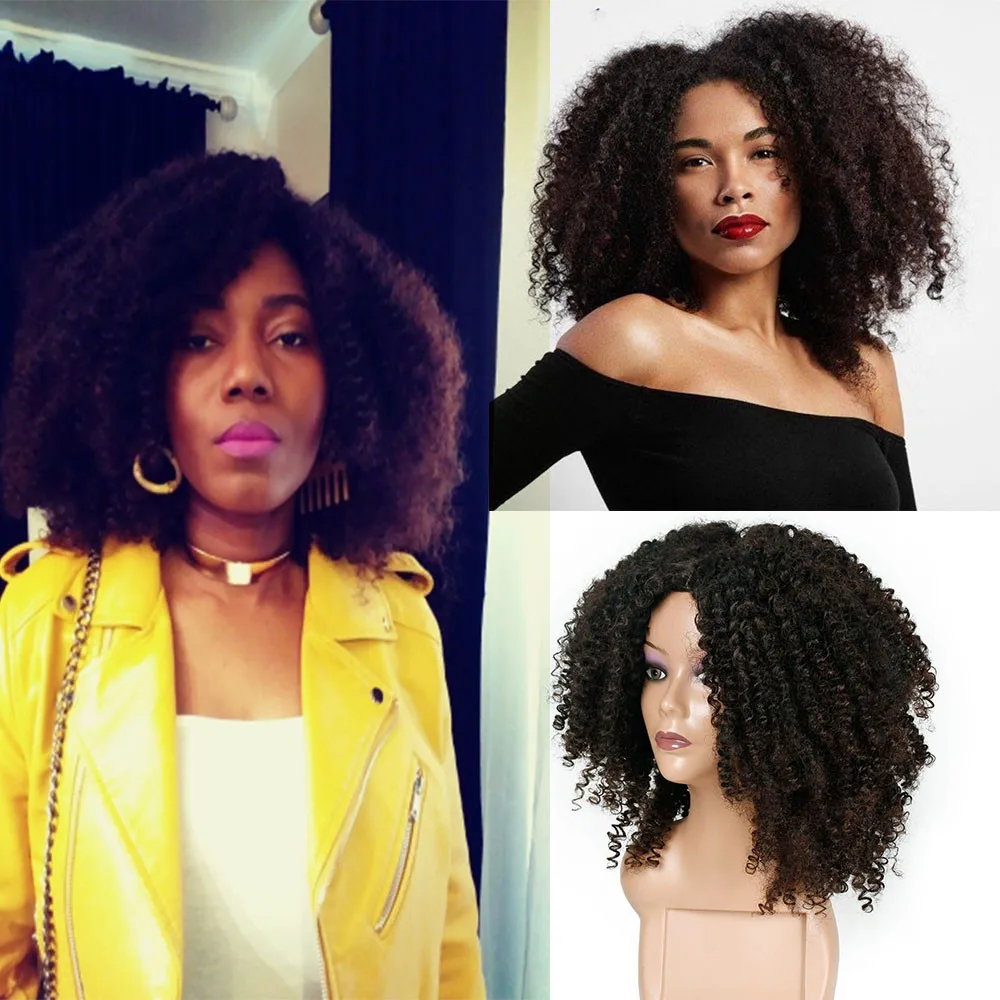 

Unique Design Brown Synthetic Curly Wigs For Women Short Afro Small Rolls Curly Wig African American Natural Gift Dropshipping