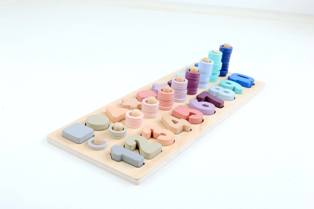 Pré-escolar de Madeira Jogo do Bebê Brinquedos para Crianças Montessori Brinquedos Contagem Forma Geométrica Cognição Educação Precoce Auxiliares Ensino Matemática Mod. 337218 20 High Quality Brinquedos e hobbies