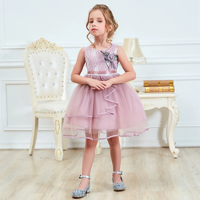 

2 4 6 Years Girls Dress Children Summer Flower Fluffy Cake Smash Clothes Kids Princess Dresses for Girls Party Girls Clothing