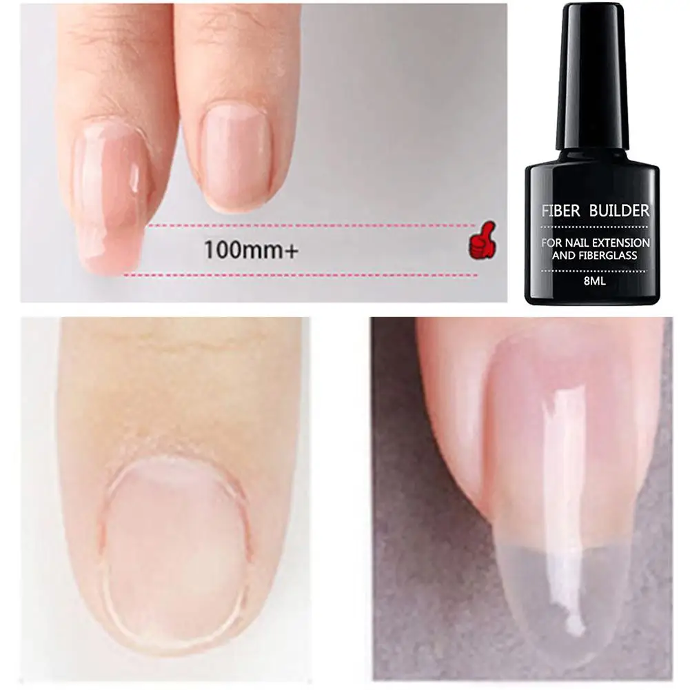 1Bottle Nail Extension Fibernails Fiberglass Gel Acrylic Tips Quick Extension Fibernails DIY Nail Buliding Manicure Tools 8ml - Цвет: 8 ML