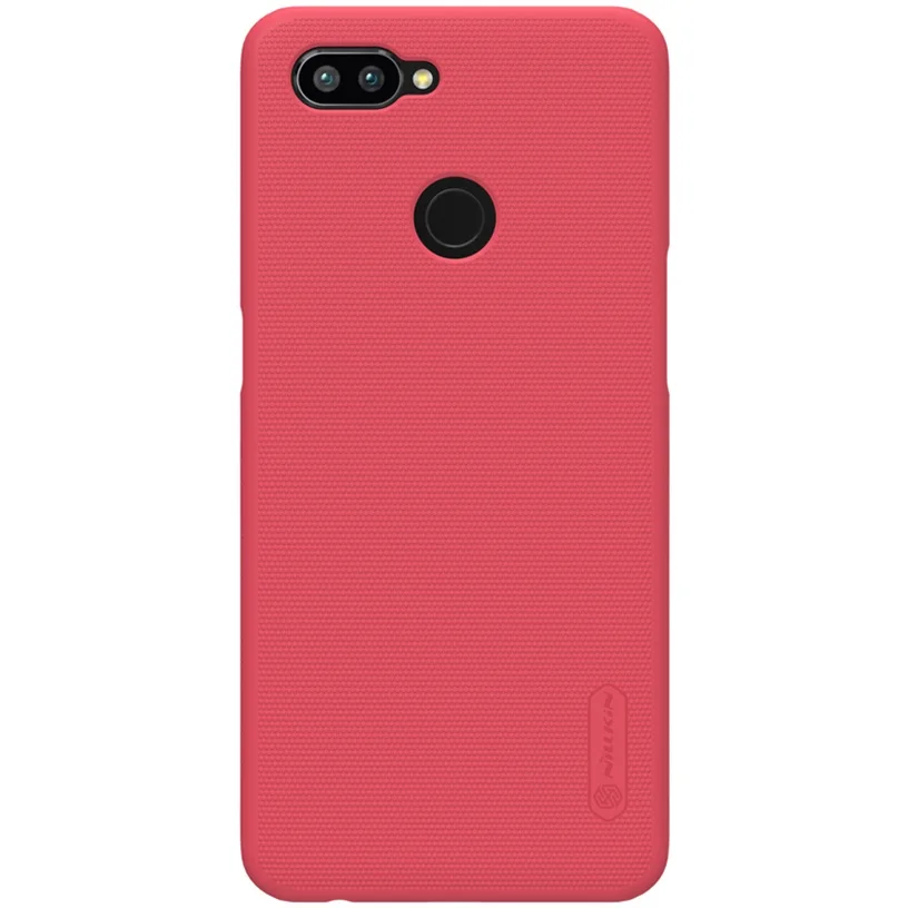 Для OPPO realme 2 Pro чехол NILLKIN Супер Матовый щит Матовый PC задняя крышка тонкий чехол держатель для OPPO realme 2Pro чехол для телефона - Цвет: Красный