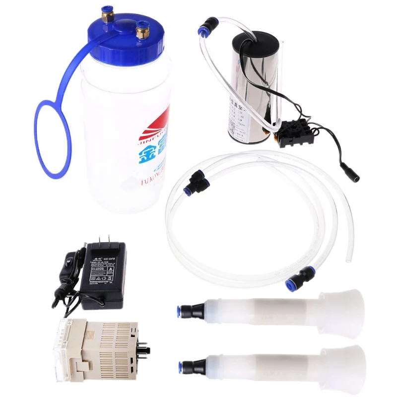 

2L Milking Vacuum Pump Milk Machine Vacuum Pulse Goat Sheep Cow Electric Barrel