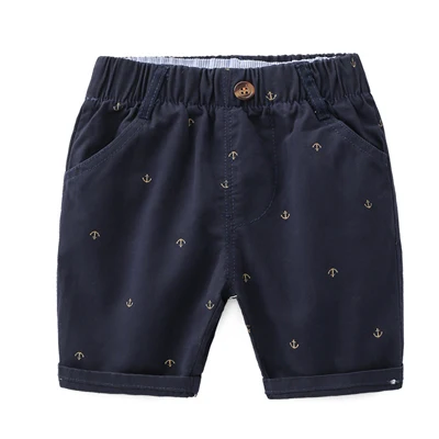 Dimusi/ летние шорты для мальчиков хлопковые короткие штаны с принтом красивые пляжные шорты для мальчиков, для детей, BC212 - Цвет: Navy blue
