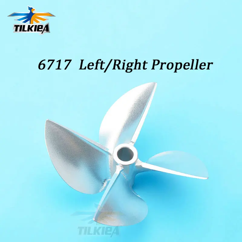 

Left / Right Rc Gasoline Boat Screw 4 Blades Aluminum Alloy Propeller CNC Machined Prop D67mm For 6.35mm 1/4" Prop Shaft
