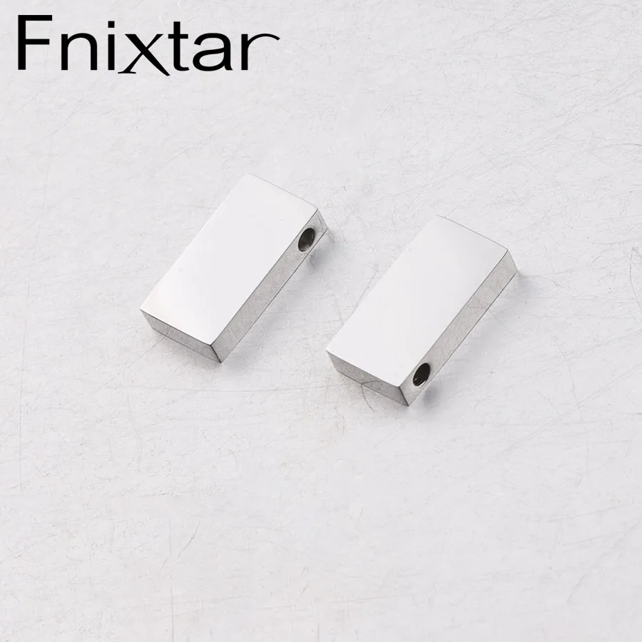 

Fnixtar Square Charm Beads 1.8mm Small Hole Bead Mirror Polished Stainless Steel DIY Bead Making 8*15mm 20piece/lot