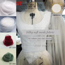 3 м/лот нейлоновая белая мягкая пряжа ткань, подходящая под одежду, ручной работы, Пользовательский Прозрачный Свадебный сетчатый материал DIY свадебная вуаль