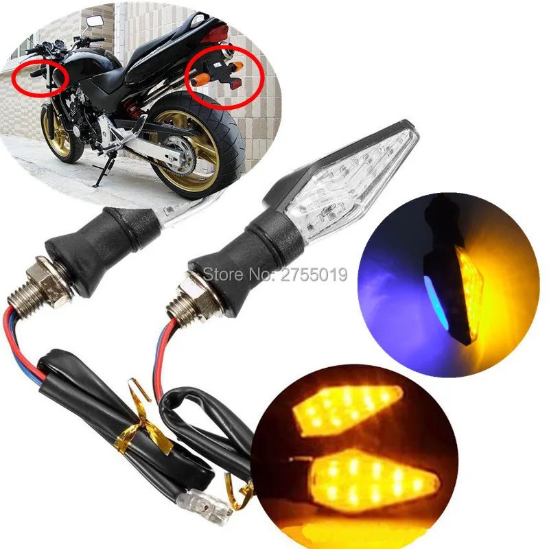 2 Pcs 12v Fashion Sharp Motorcycle Led Daytime Running Lights Turn Signal Light Drl Motorcycle 3