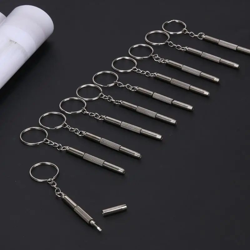 10pcs 3 in 1 Eyeglass Optical Screwdriver Set Eye Glasses Repair Kit