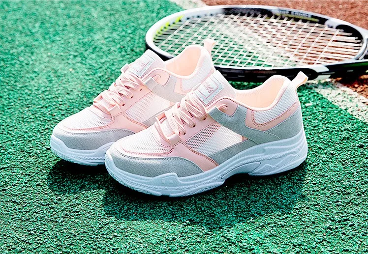 QQNice0605-164730.Women Sneakers Nice Spring Summer Women Casual Shoes Fashion Breathable Mesh Lace-Up Platform Women Shoes