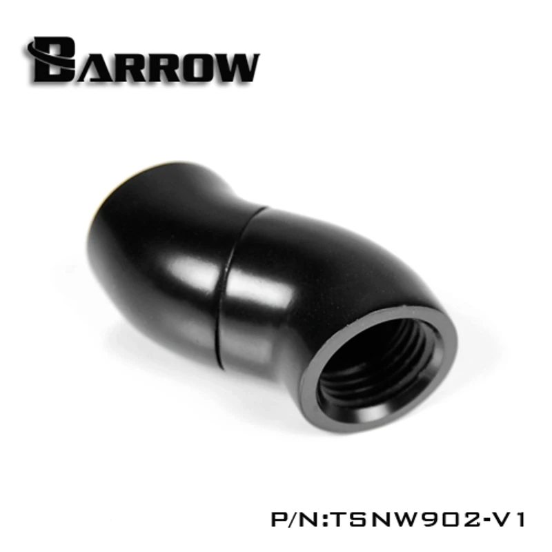 

Barrow TSNW902-V1 G1 / 4 " Black Silver 90 Degrees Double Female 360 Degree Rotatable Water Cooling Connector Brass