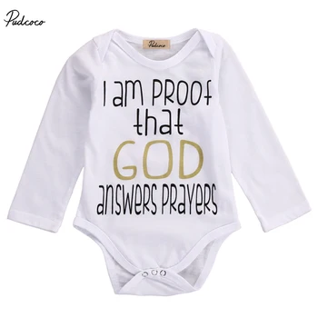 

Newborn Baby boys Girls Letter God Bodysuits onesie Infant Babies Kids Cute Printed Bodysuit one-pieces Outfits Kids Clothing