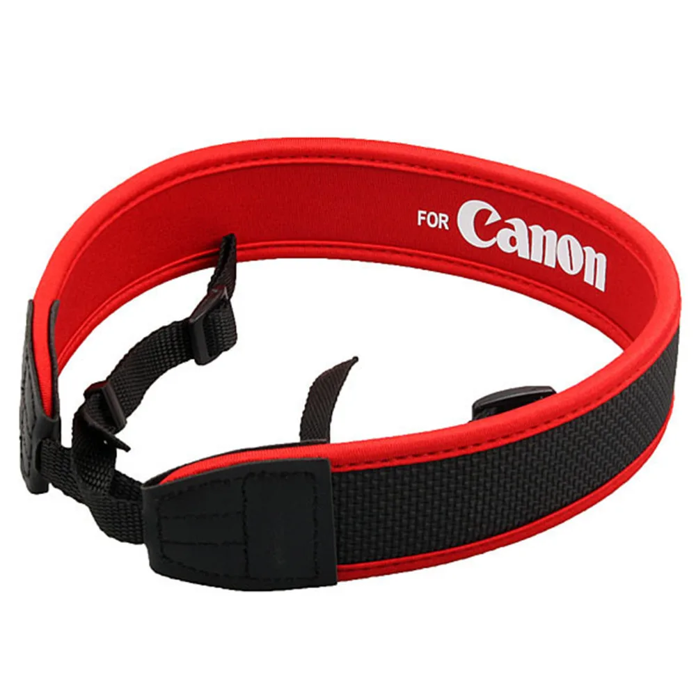 Red-Neoprene-Shoulder-Neck-Strap-for-Canon-Camera-EOS-5D-7D-60D-300D-400D-550D-1000D