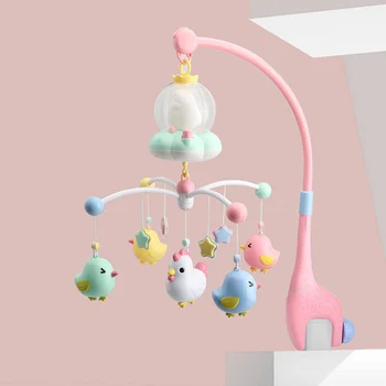 

Baby Crib Mobile with Remote Controll Music Box Night Light Rotate Newborn Sleeping Bed Toys Infant Rattle Hot Sale