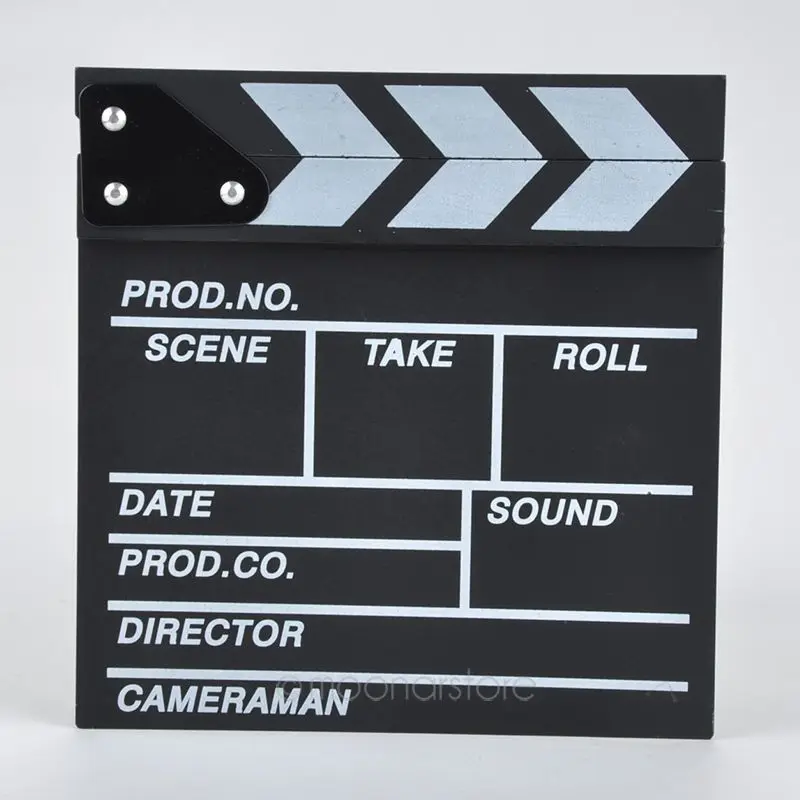 

Clapper Board Professional Clap-stick Director Board Movie Photo Studio Accessories 20*20cm