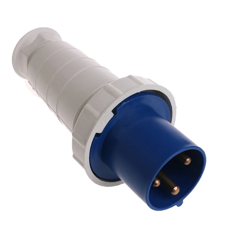 

63 Amp 3 pin Industrial Plug 220-250Volt 63A Waterproof IP67 2P+E Earthing 6h -Y103