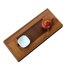 Бамбуковая чайная основа тележки, Настольный портативный путешествие поднос, классический показ и обслуживание, чайный набор кунг-фу, китайский стиль, ремесла