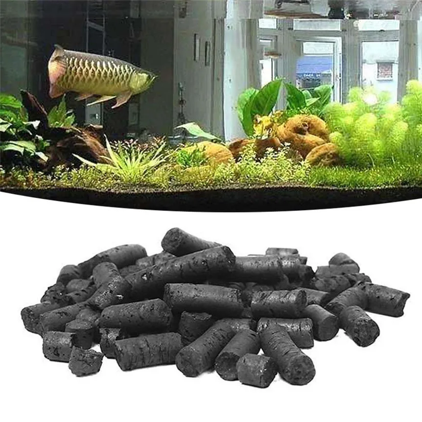 

Aquarium Fish Tank Activated Carbon Charcoal Purify Water Quality Filter Media Aquarium Accessories 0613#