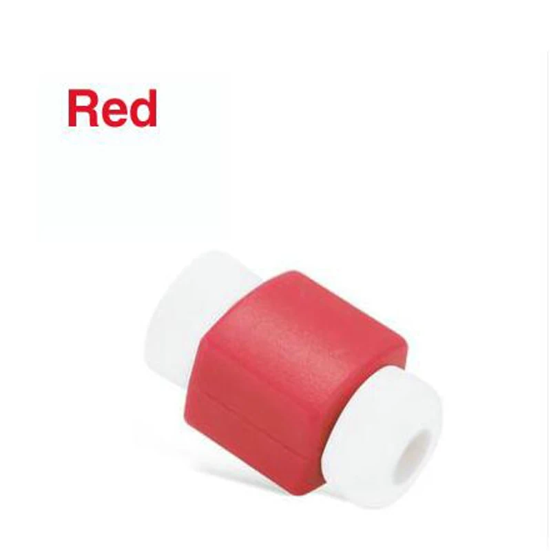 10 шт./лот USB кабель для передачи данных защита наушников яркие наушники чехол для Apple iPhone 4 5 5S 6 6s Plus для samsung htc - Цвет: Red