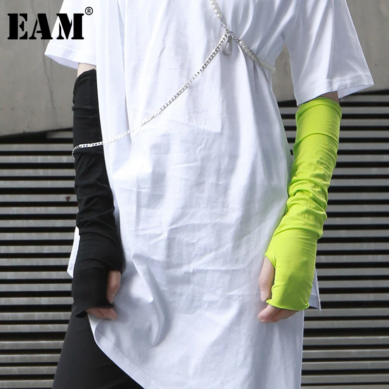 

[EAM] 2019 New Spring Summe Summer Elastic Sunscreen 8 Colors Personality Finger Arm Sleeve Multicolor Single One Price JX406