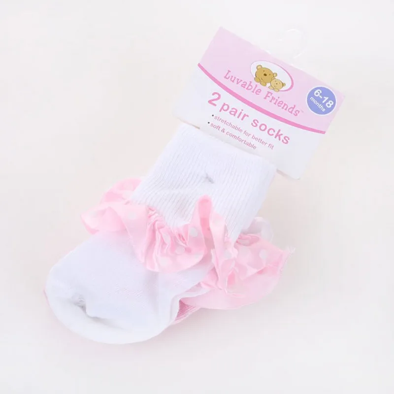 2016 New Arrival Newborn Casual Baby Socks Beautiful Cuff Lace Trim Cotton Baby Girl Socks for 0-36 Months Baby Accessories (4)