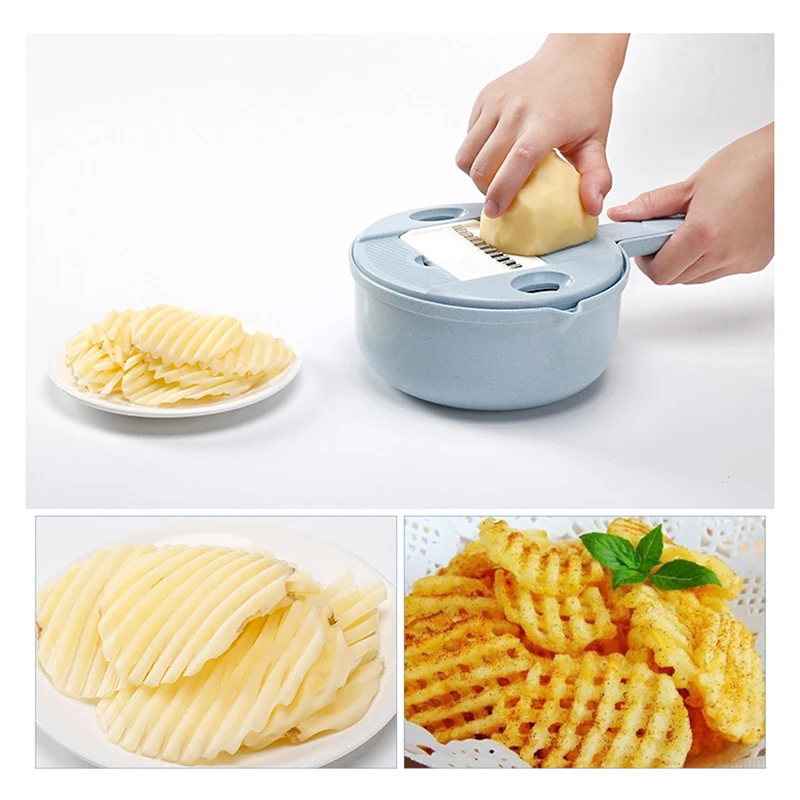 

Kitchen Gadgets Round Potato Grater Multi-Function Vegetable Slicer Chopper Adjustable Kitchen Cutter