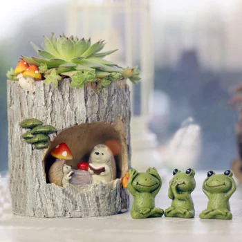 

Cute Hedgehog Flower Sedum Succulent Pot Planter Bonsai Trough Box Plant Bed Desk Home Decorations Creative Birthday Gifts