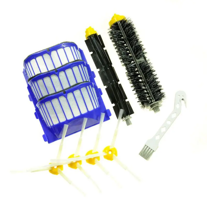

1 Bristle Flexible Beater 4 Armed Brush 3 Aero Vac Filter For iRobot Roomba 600 620 630 650 660