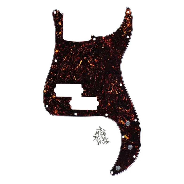 brown tortoise shell Новинка, 1 шт., 13 отверстий, PB P, Bass Pickguard, царапина, пластина без ферменной конструкции, отверстие и винты для 4 струн, аксессуары для басов, дополнительные цвета - Цвет: brown tortoise shell