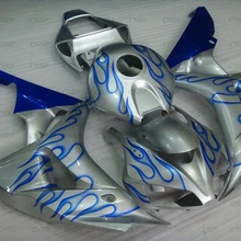 CBR 1000 RR 2006-2007 Обтекатели для Honda Cbr1000 RR 2007 тела Наборы Fireblade 2007 синего и серебряного цвета Обтекатели с языками пламени