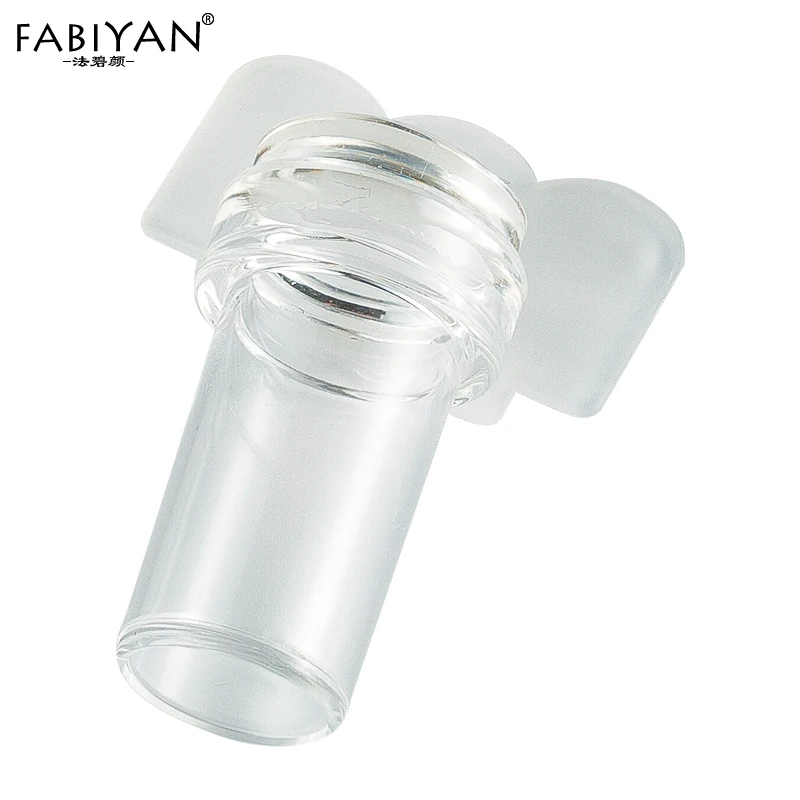 

New Set 2.4cm Silicone Head Clear Jelly Nail Art Stamping Stamper Scraper Template Flower Form Polish Transfer Manicure Tools