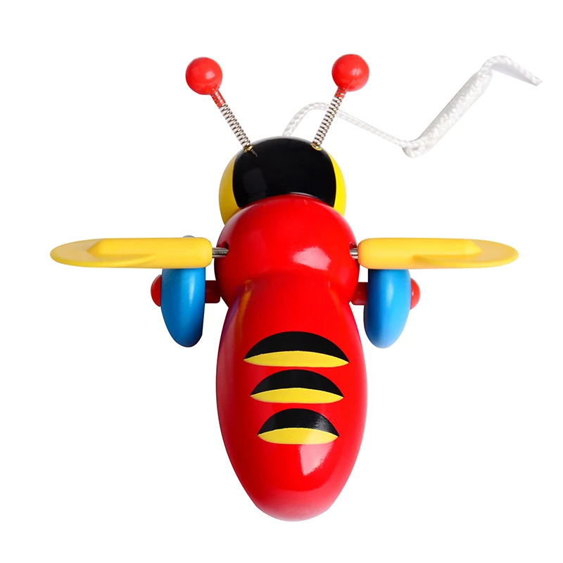 Infant Tractor Walking Bee Tug Toudspeaker Toy Car Baby Puzzle Wooden Pulling Toys 1-3 Years Old