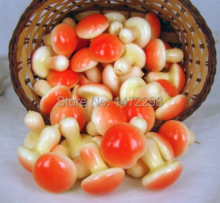 

20pc vegetables fake mini mushroom photography props artificial flower red