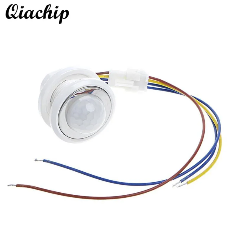 

QIACHIP 40mm Mini LED PIR Detector Infrared Motion Sensor Switch Time Delay Adjustable For Smart Home Light LED Lamps Switch Diy