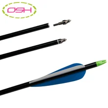 12pcs 31″ Hunting Archery Aluminum Arrow Crossbow Bolts Arrow With Replaced Arrowhead Tips shaft diameter 8.8mm