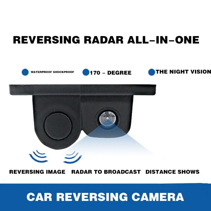 1 комплект автомобиля умный визуальный реверсивный радар изображение два в одном звуковая сигнализация ночного видения реверсивное