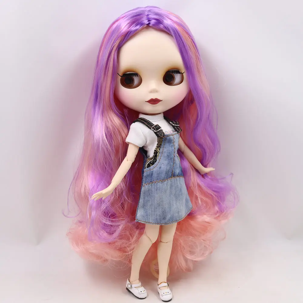 Ледяной DBS Blyth кукольные нет. BL7216/1010 смесь розового и фиолетового цвета для волос