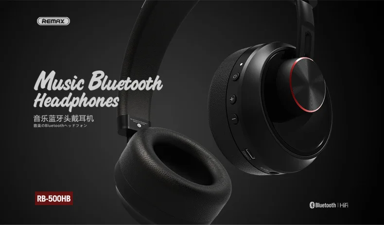 Estéreo sem Fio Fone de Ouvido Remax Bluetooth Controle Toque Bandana Música hd Microfone Som Rb-500hb 2 High Quality Eletrônicos