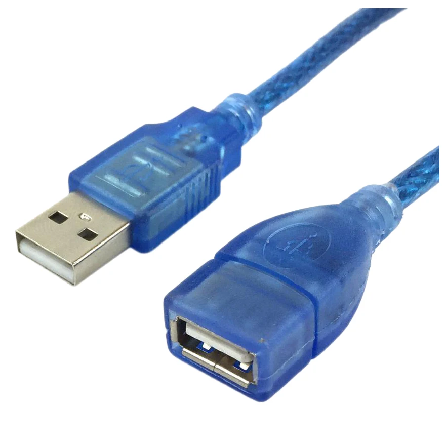 

TOP USB Extension Data Cable 2.0 A Male to A Female Long Cord for Computer, 1.5 meter Blue
