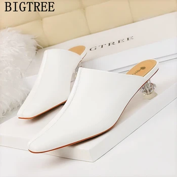 

Mules Shoes Women Transparent Slippers Fashion White Slippers Women Ladies Slippers Shoes Woman Zapatos De Mujer Chanclas Mujer