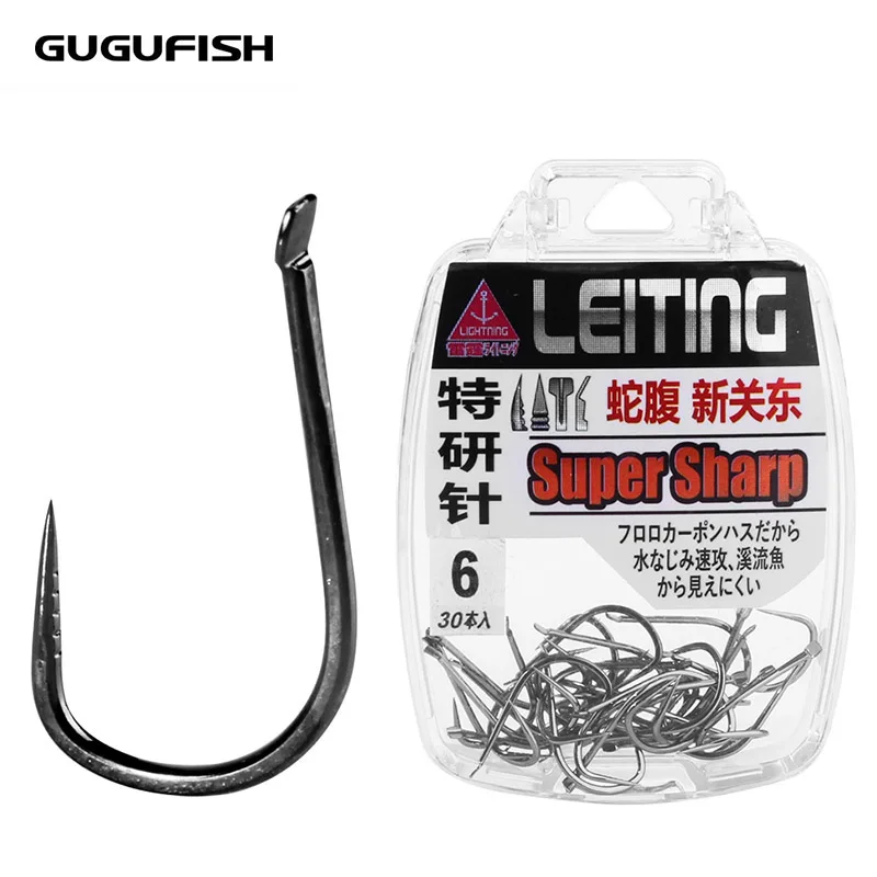 GUGUFISH 30 шт. 0 1/0 3/0 5/0 8 _ вырезанные новые рыболовные крючки Kanto без содержания