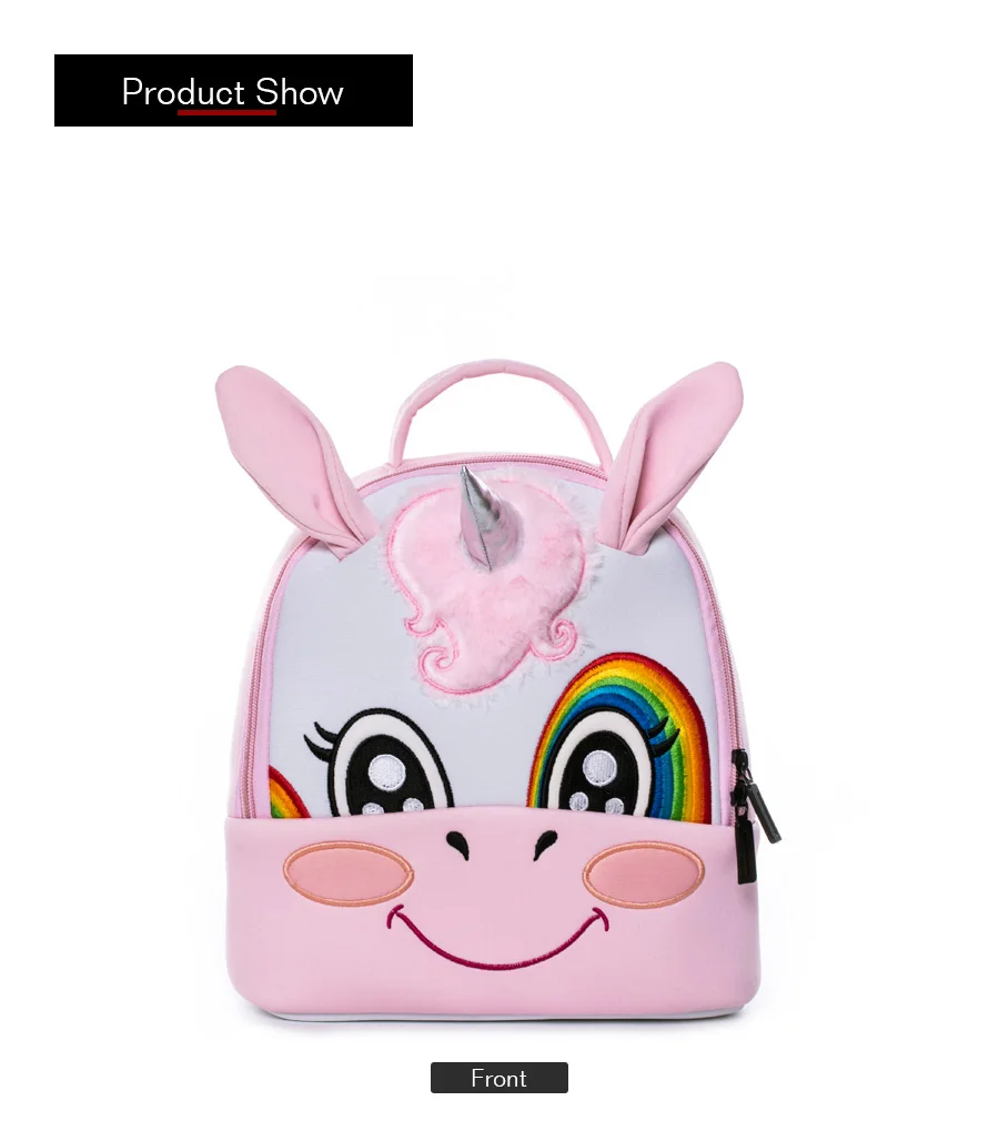 Мультяшный Радужный Единорог дизайн детский школьный рюкзак из неопрена материал для маленьких девочек детский сад школьные сумки