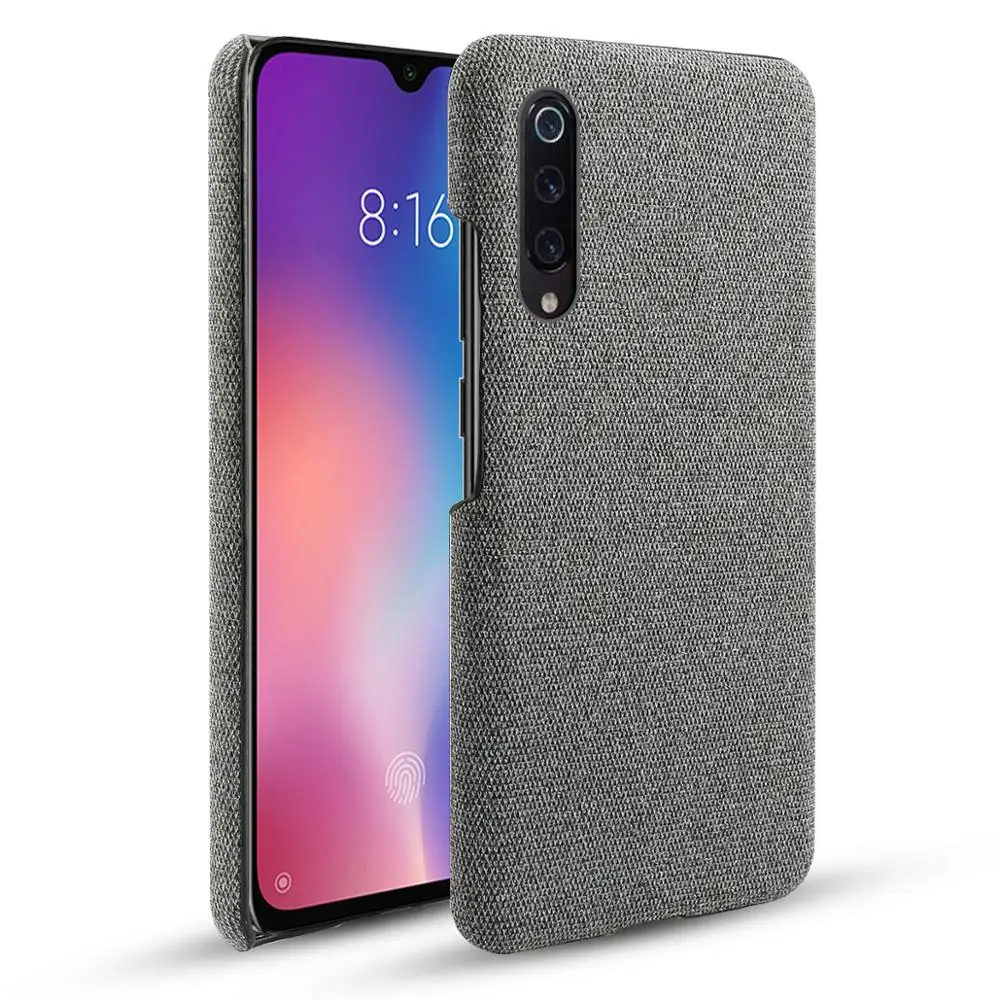 TORUBIA For Xiaomi Mi 9 MI9 SE Case Slim Ultra Thin Retro Woven Fabric Cloth Anti-scratch PC Hard Cover 9T | Мобильные телефоны и