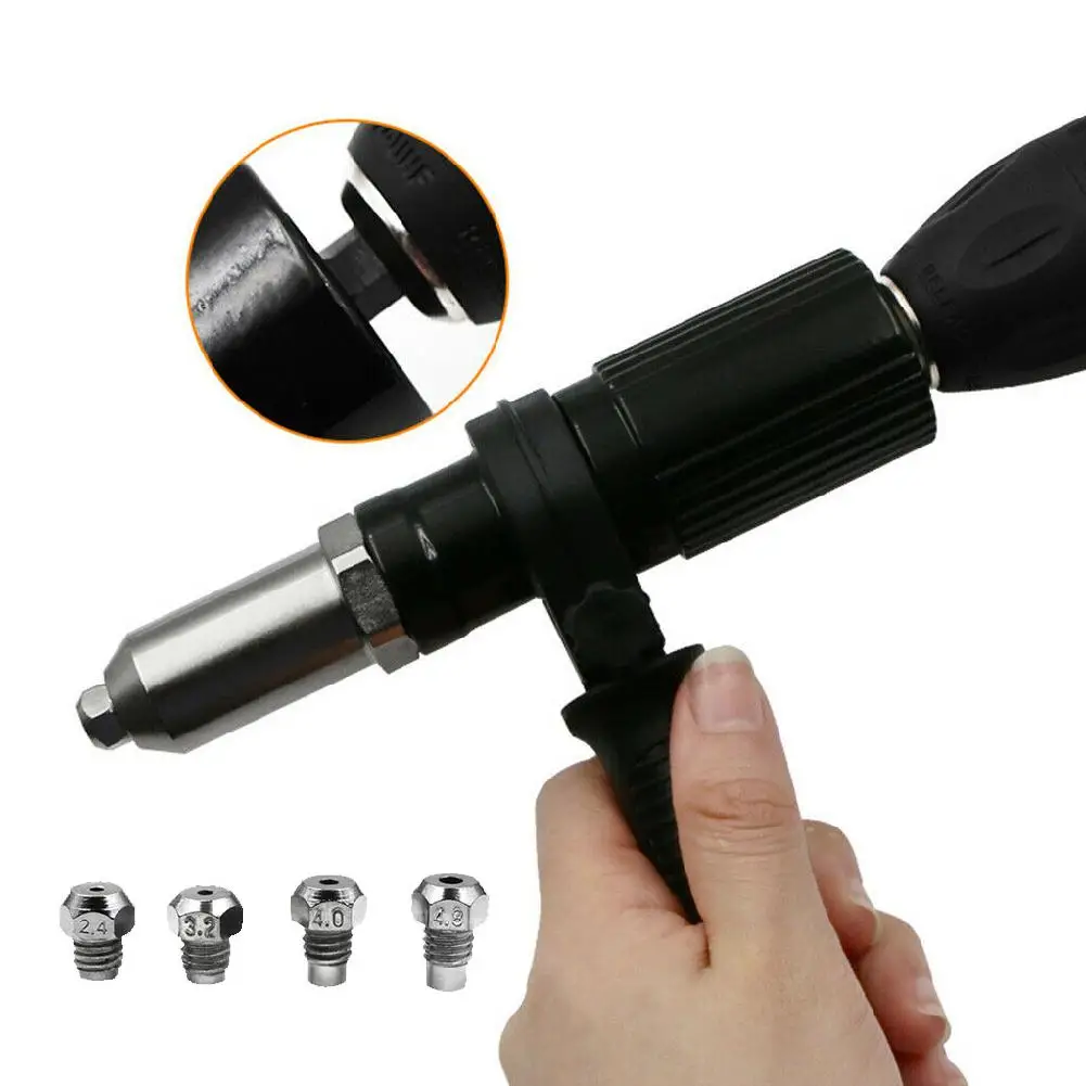 

SOLLED Riveting Tool Drill Adapter Set for Aluminum Steel Stainless Steel Nuts Rivet