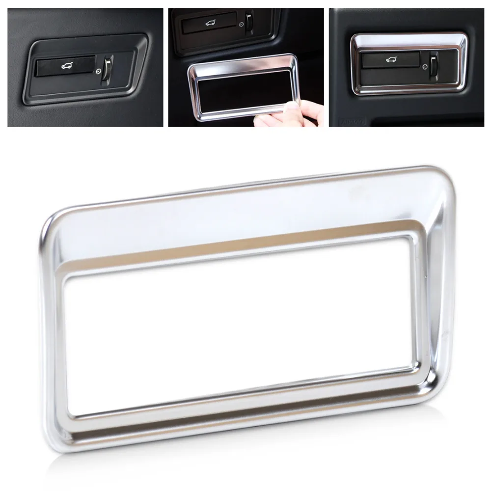 

CITALL New Chrome Car Interior Rear Trunk Switch Button Panel Cover Trim Frame For Land Rover Range Rover Sport Evoque