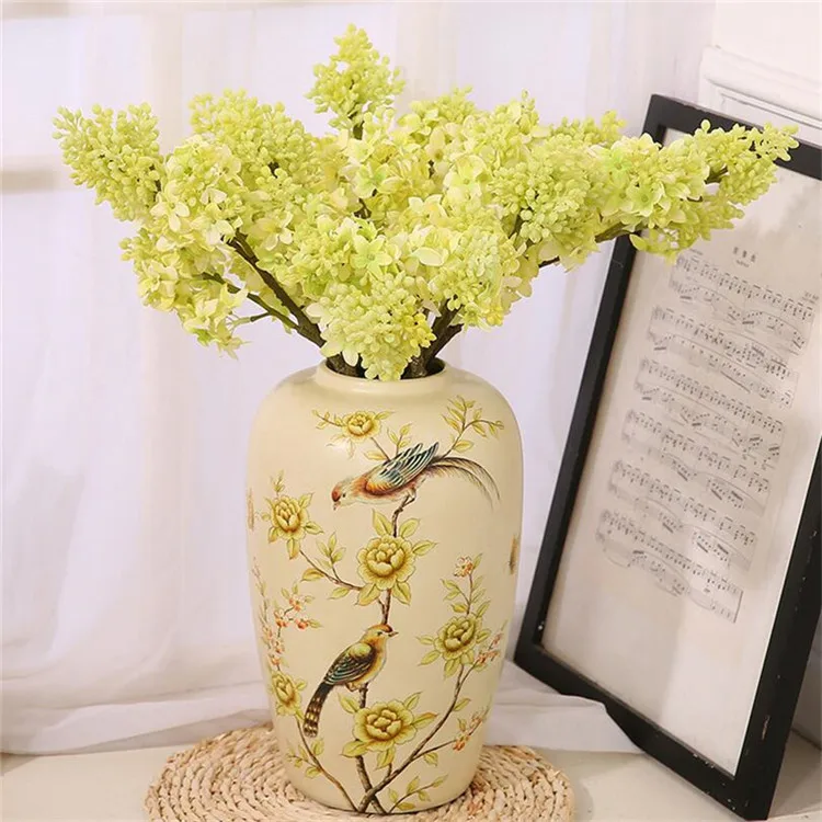 Flone Artificial Lilac Flower Simulation Beads Clove Flowers Fake Plastic Flowers Wedding Home Party Decor Floral  (1)