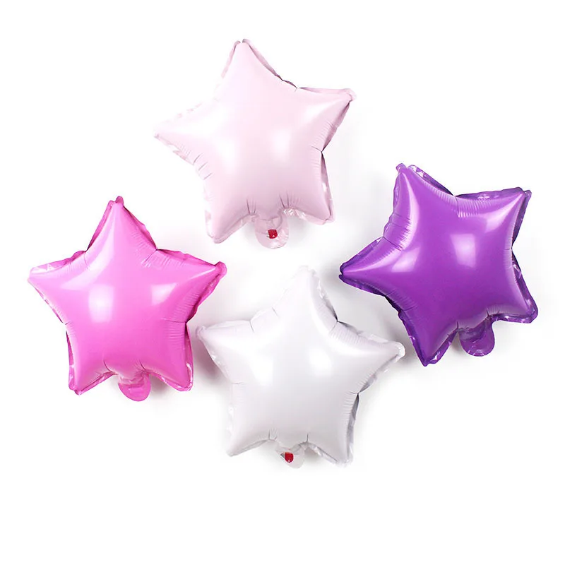 

10pcs/lot 10inch Pink Purple Star Foil Balloon Birthday Party Inflatable Air Balloons Baby Shower Wedding Decoration Supplies