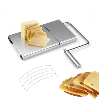 

Jaswehome Premium stainless steel wire cheese slicer and board steel cheese slicer cheese cutters wire cheese knife